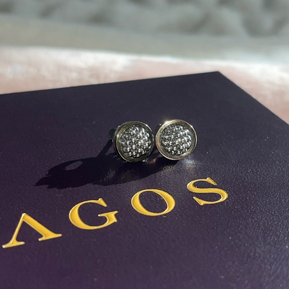 NWT LAGOS Caviar Forever Beaded Stud 18k Gold and Sterling Silver Earrings✨ - Picture 3 of 15